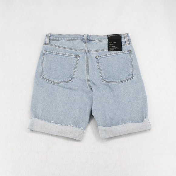 J Brand Bermuda Jean Shorts Women High Rise Cutoff Frayed Light Blue Denim 28 - Picture 8 of 9